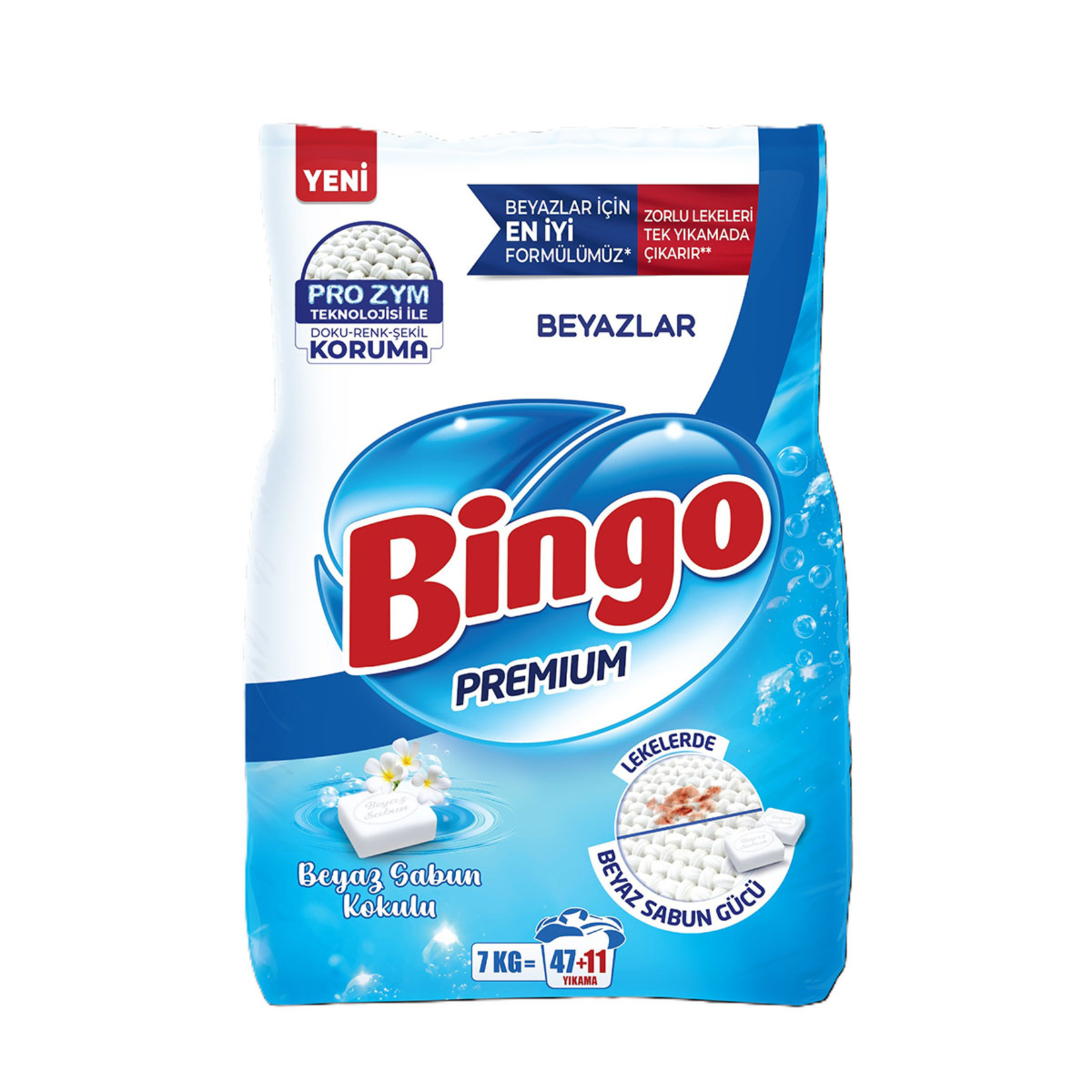 BİNGO TOZ MATİK BEYAZLAR 7 KG