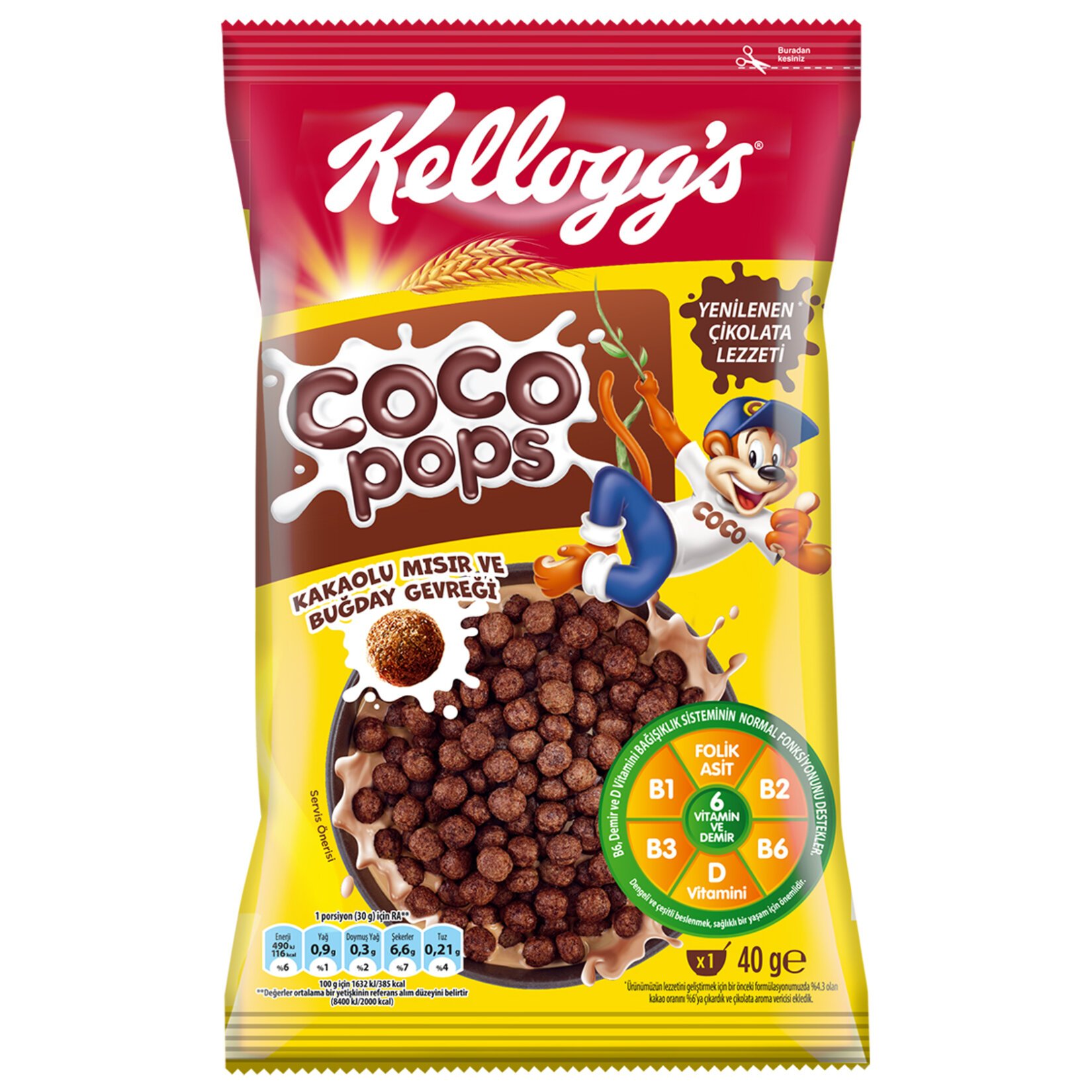 COCO POPS KAHVALTILIK GEVREK 40GR
