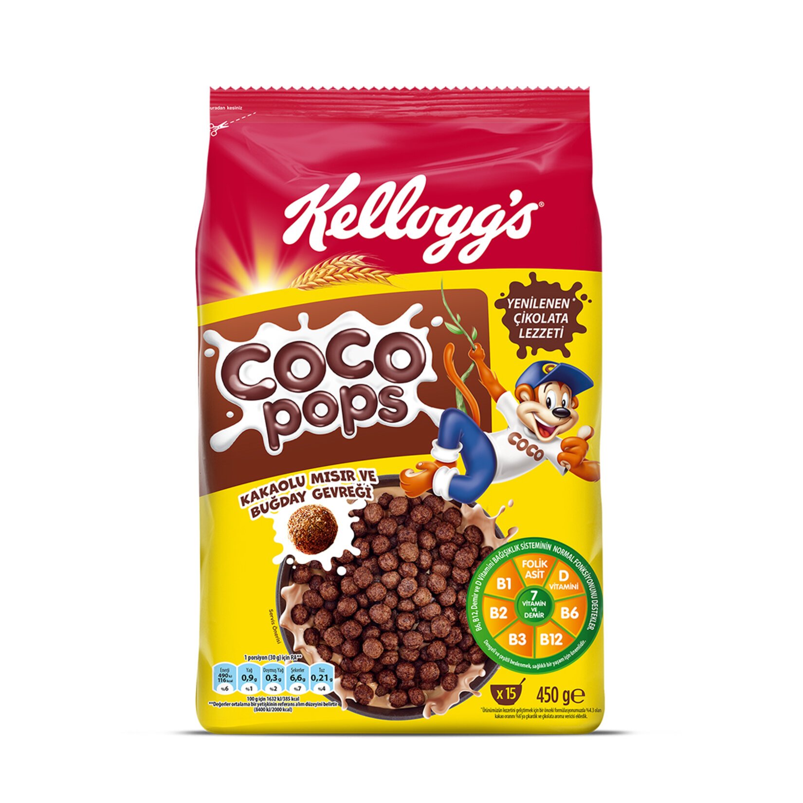 COCO POPS KAHVALTILIK GEVREK 450 GR