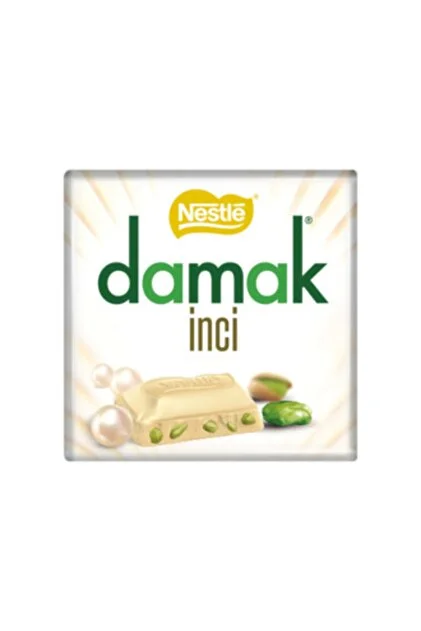 DAMAK İNCİ  BEYAZ KARE ÇİKOLATA 63 GR