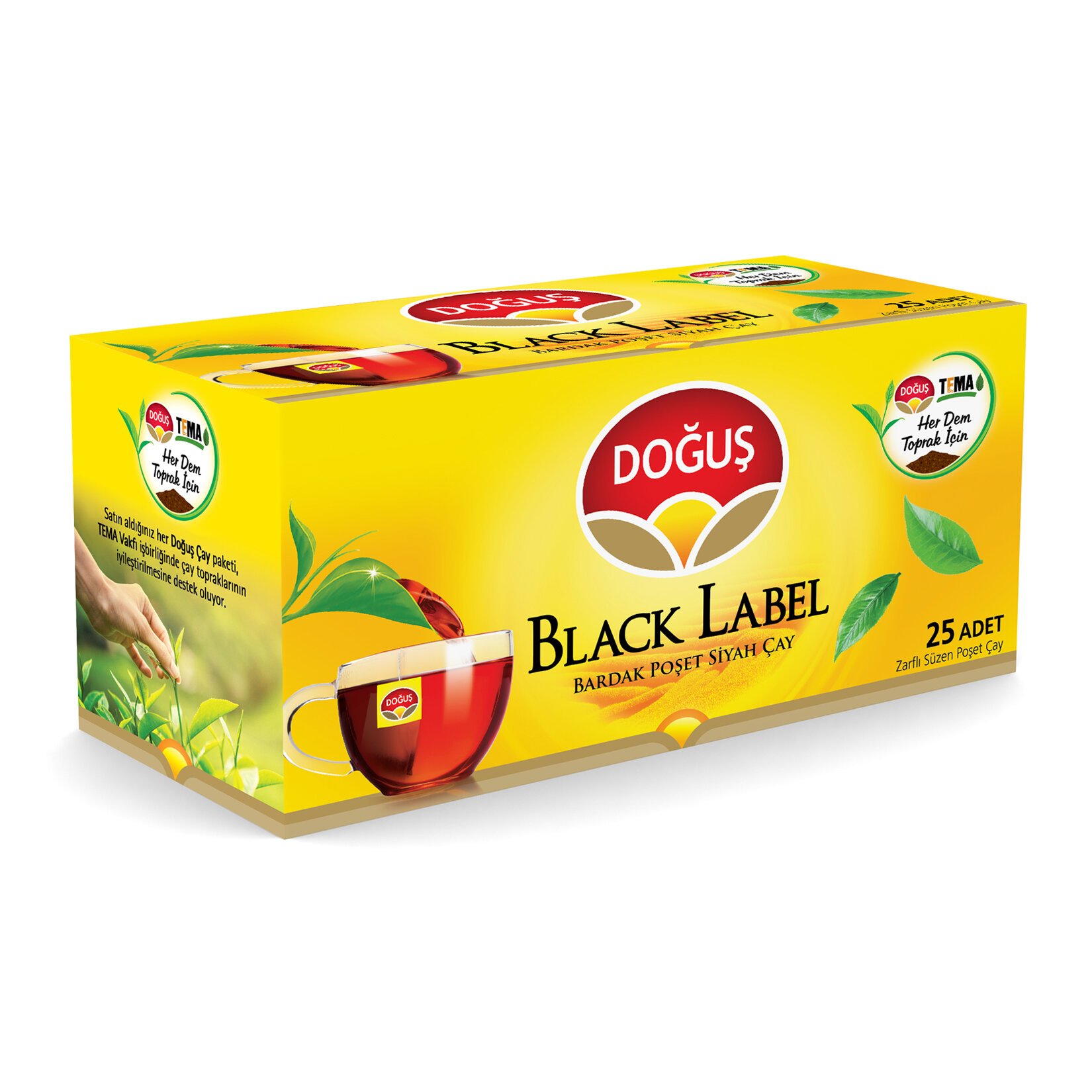 DOĞUŞ BLACK LABEL TÜRK ÇAYI BARDAK 25'Lİ