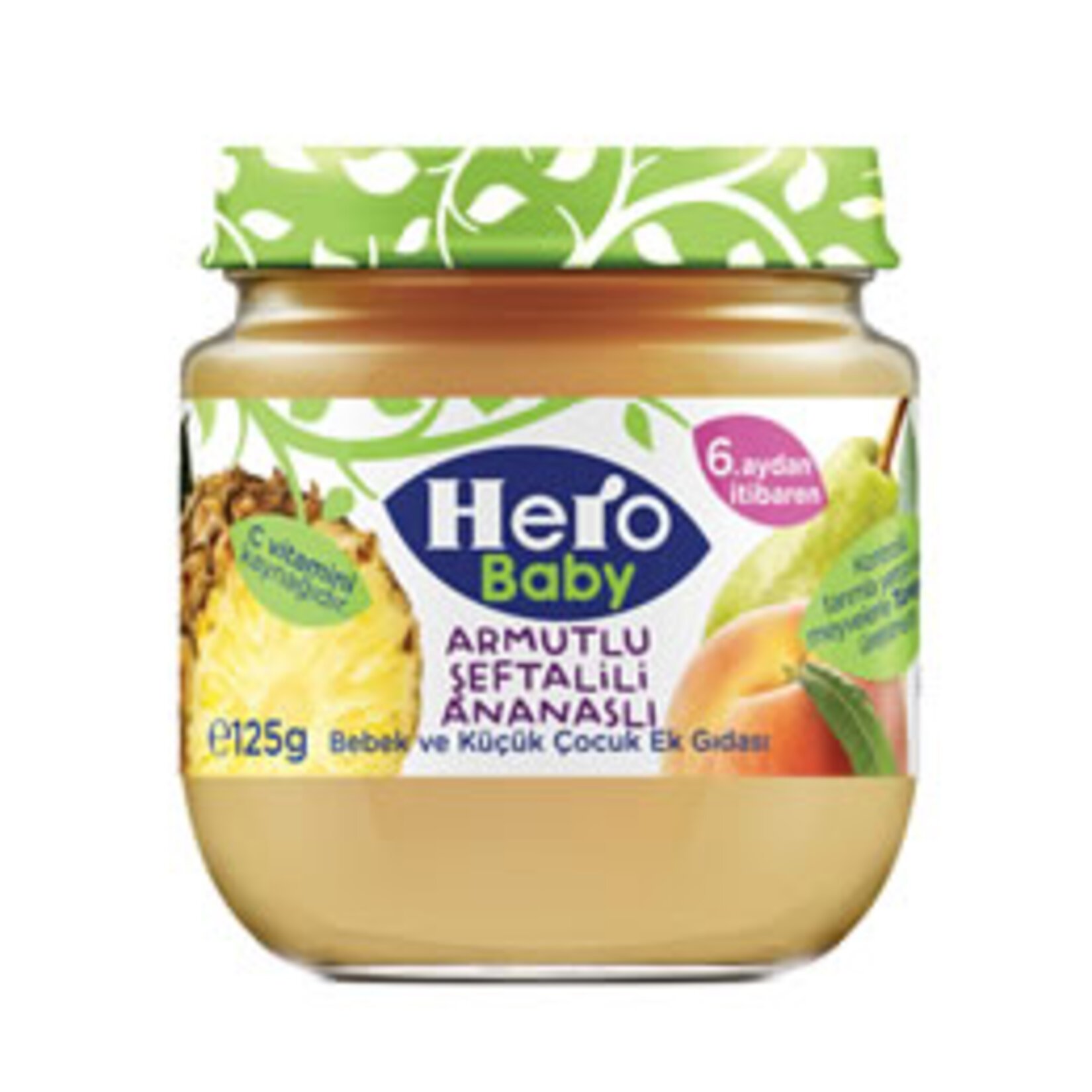 HERO BABY ARMUT&ŞEFTALİ&ANANAS KAVANOZ MAMASI 120 GR