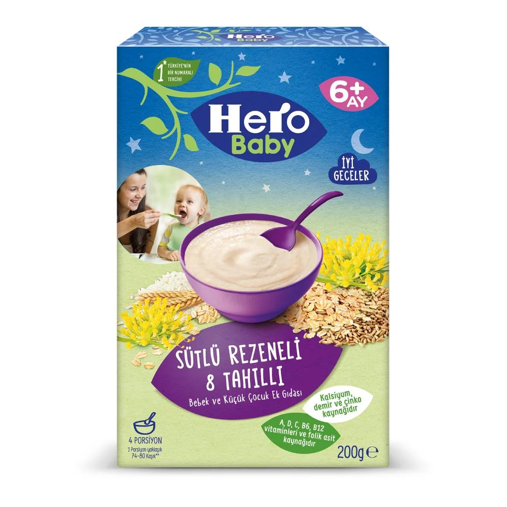 HERO BABY SÜTLÜ TAHILLI REZENELİ 200 GR