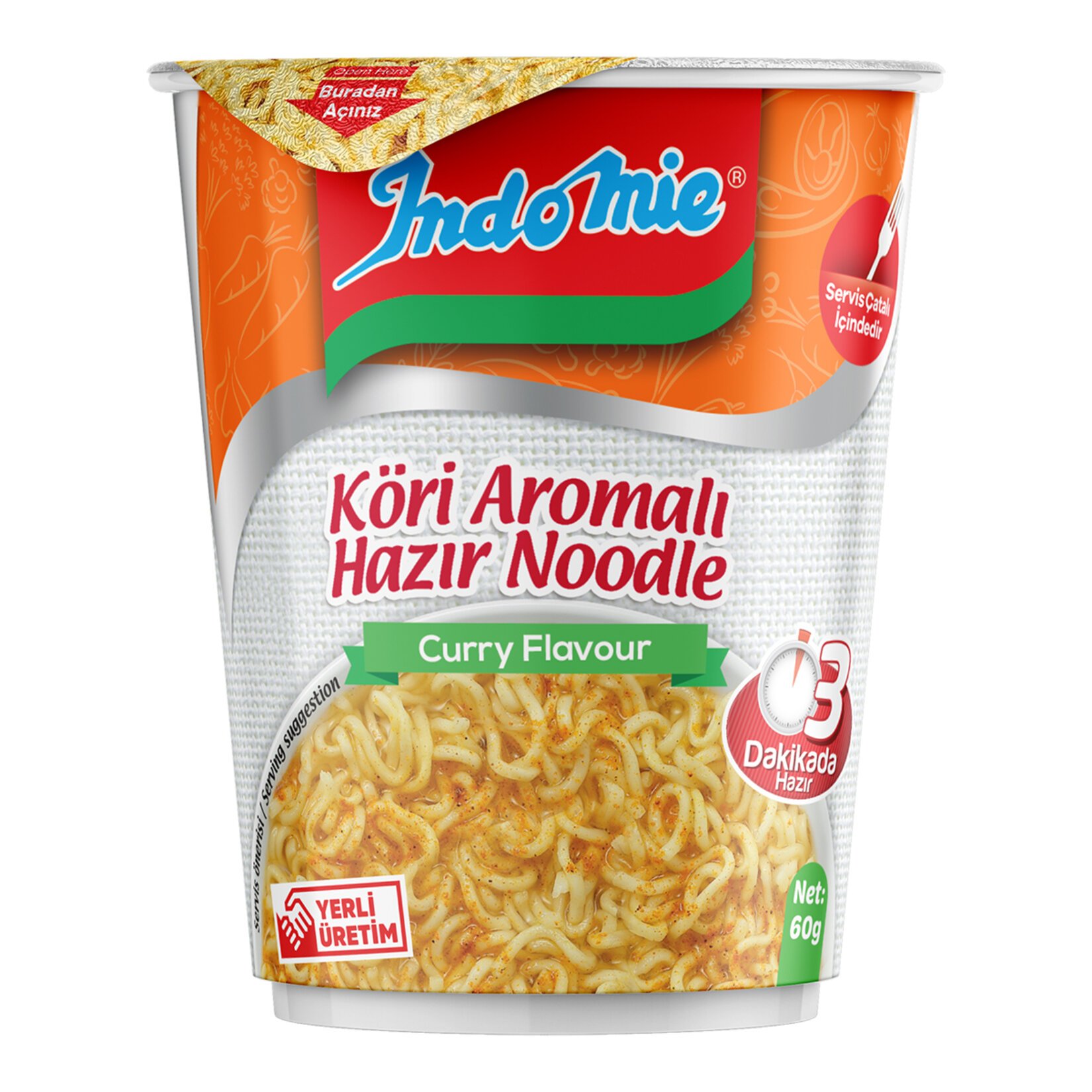 İNDOMİE NOODLE KÖRİ BARDAK 60 GR