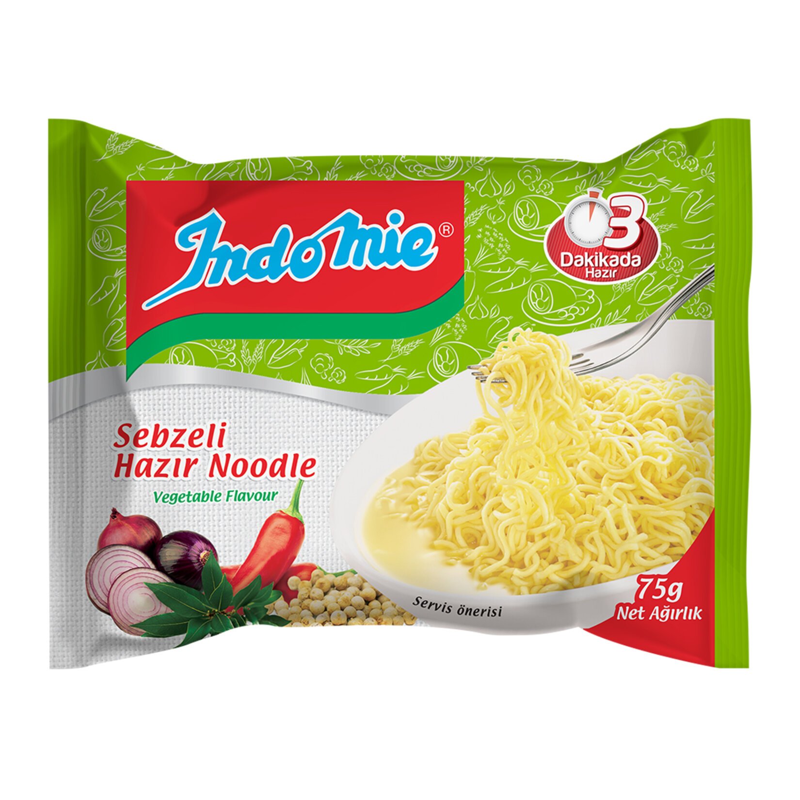 İNDOMİE NOODLE SEBZELİ 70 GR