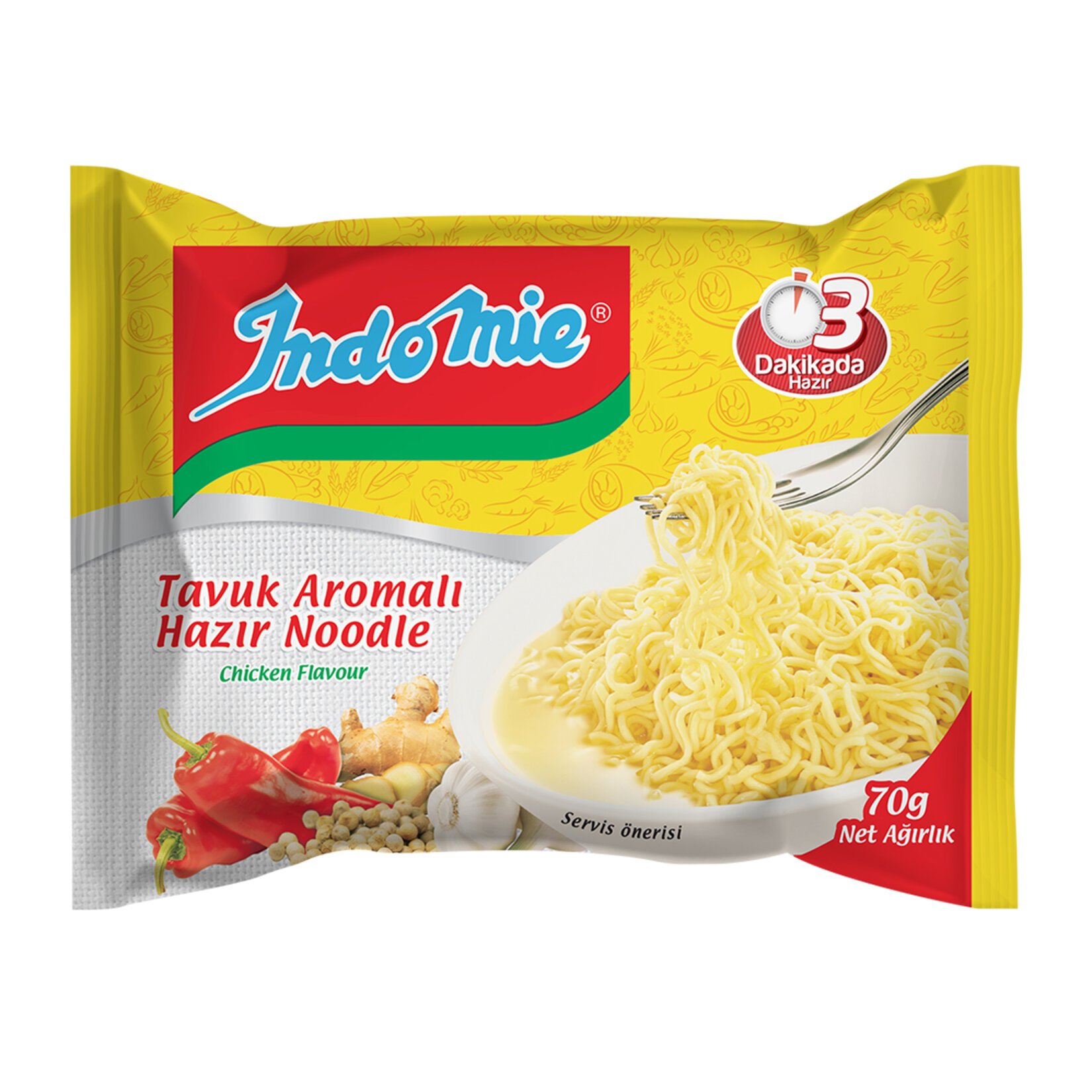 İNDOMİE NOODLE TAVUKLU 70 GR