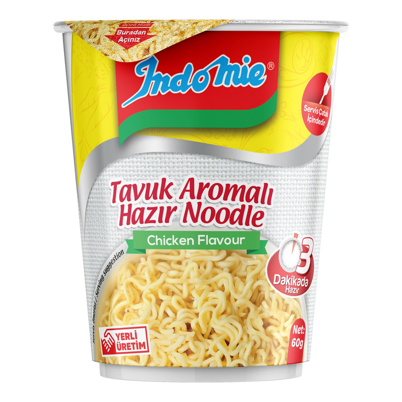 İNDOMİE NOODLE TAVUKLU BARDAK 60 GR