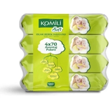 KOMİLİ ISLAK MENDİL 4x70'Lİ