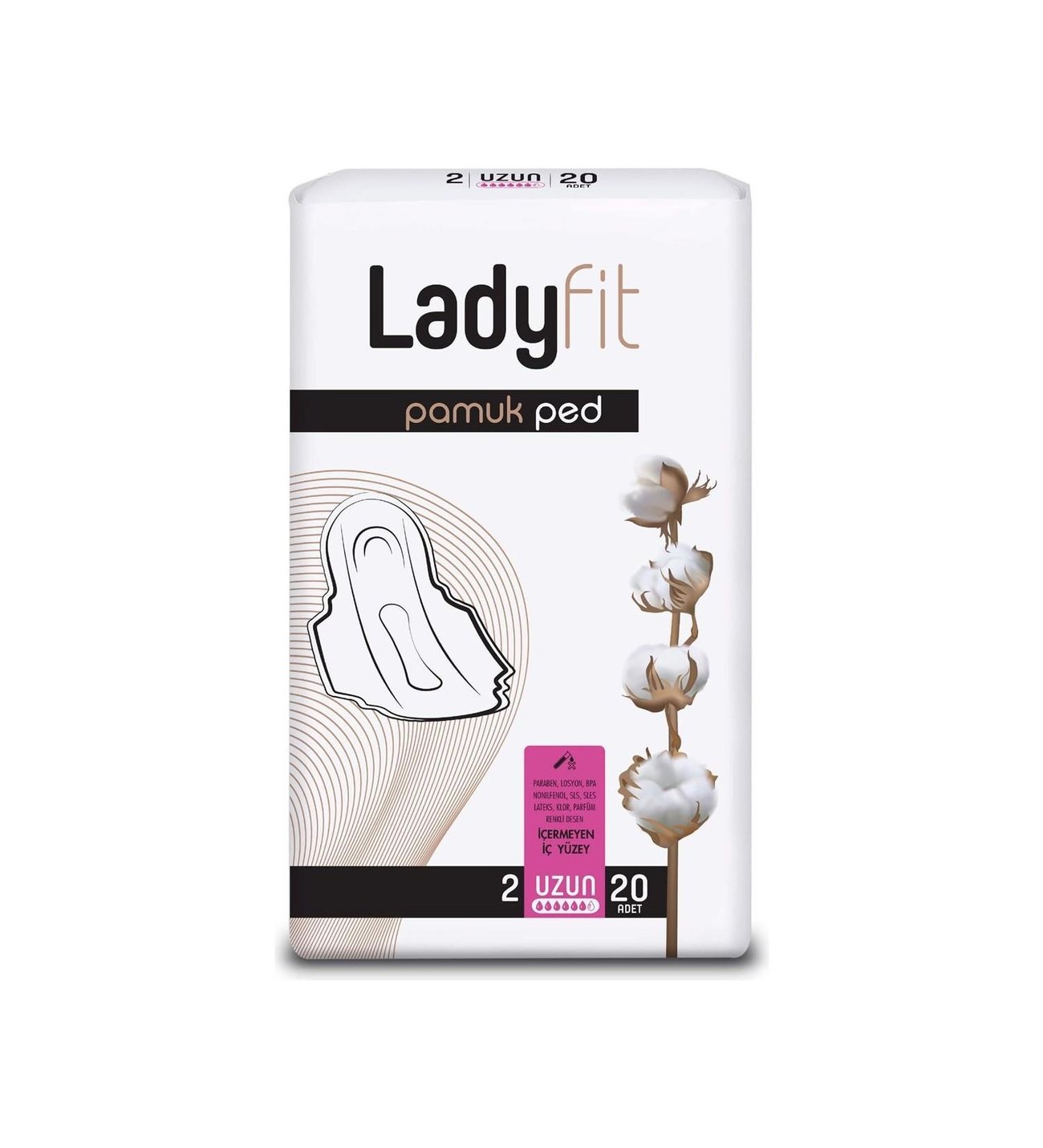 LADYFİT NO:2 UZUN 20'Lİ PED