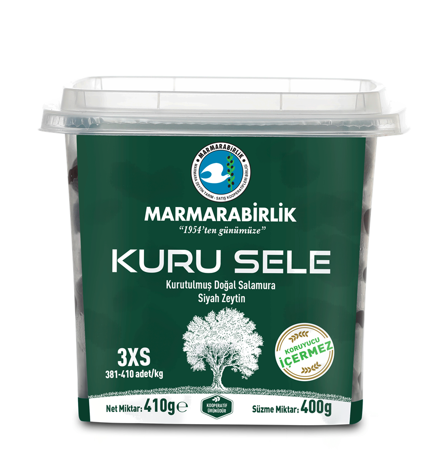 MARMARABİRLİK SİYAH ZEYTİN KURU SELE (3XS) 400 GR