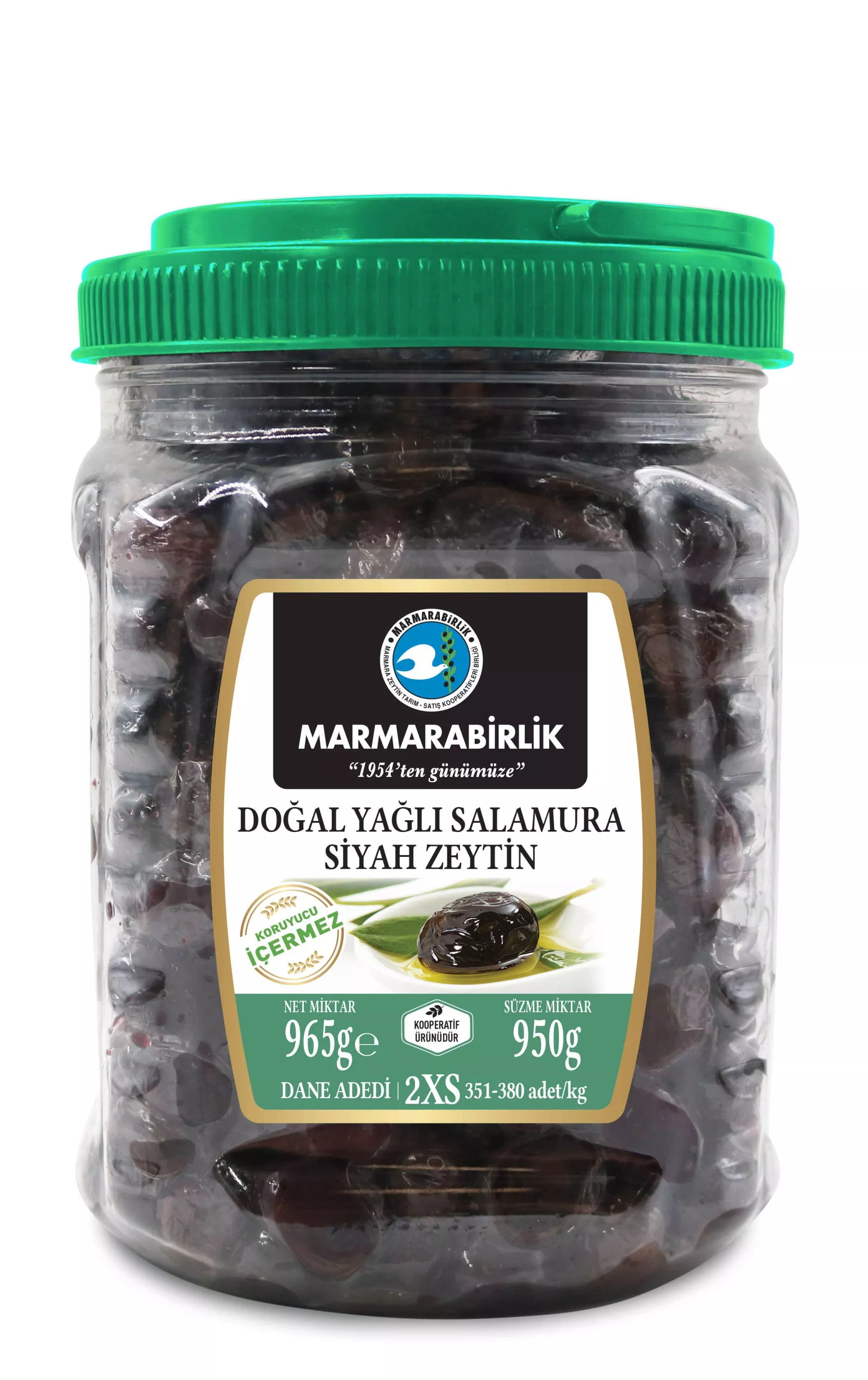 MARMARABİRLİK YAĞLI SALAMURA ZEYTİN (2XS) 950G
