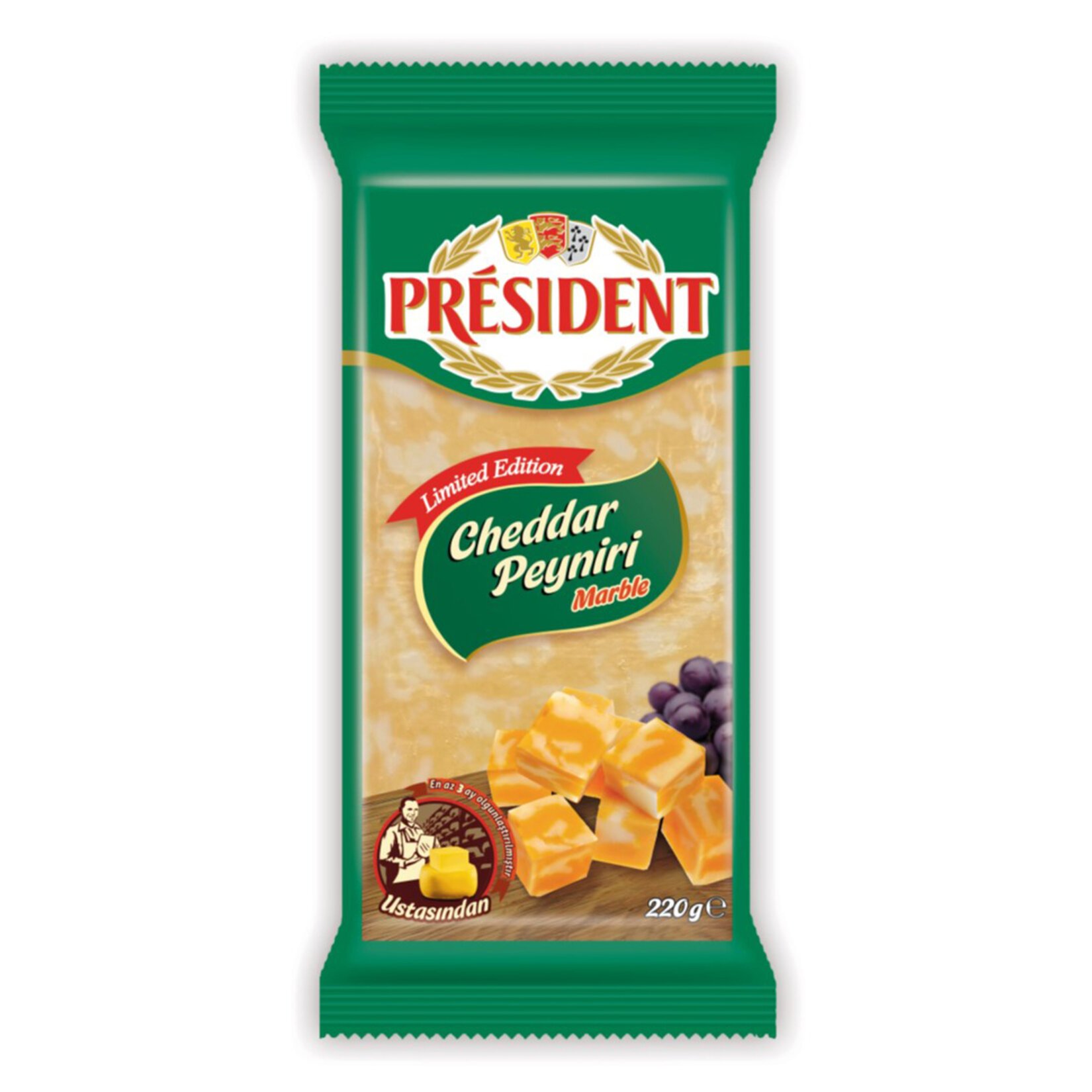 PRESİDENT CHEDDAR MARBLE PEYNİRİ