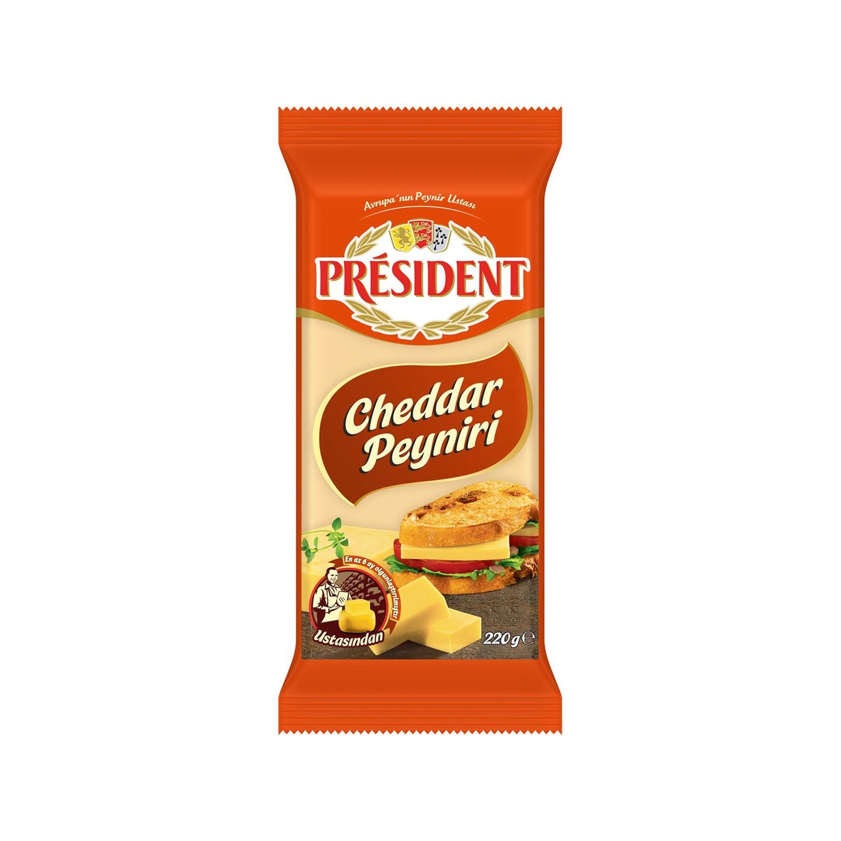 PRESİDENT CHEDDAR PEYNİRİ 220 GR