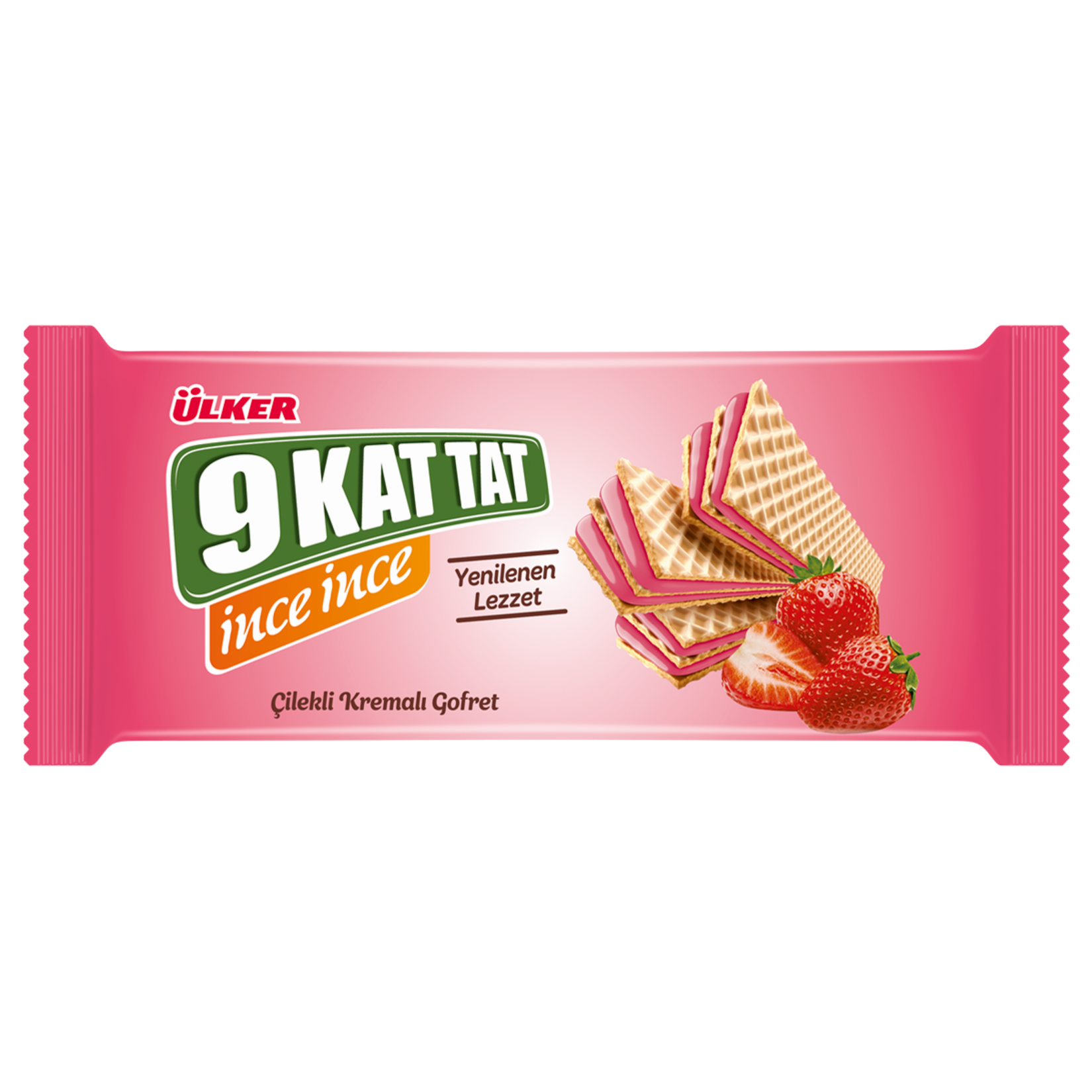 ÜLKER 9 KAT TAT ÇİLEKLİ GOFRET 114 GR