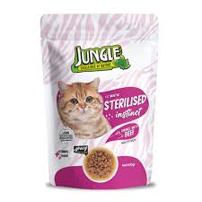 JUNGLE SIGIR ETLİ KISIRLAŞTIRILMIŞ KEDİ MAMASI 100 GR