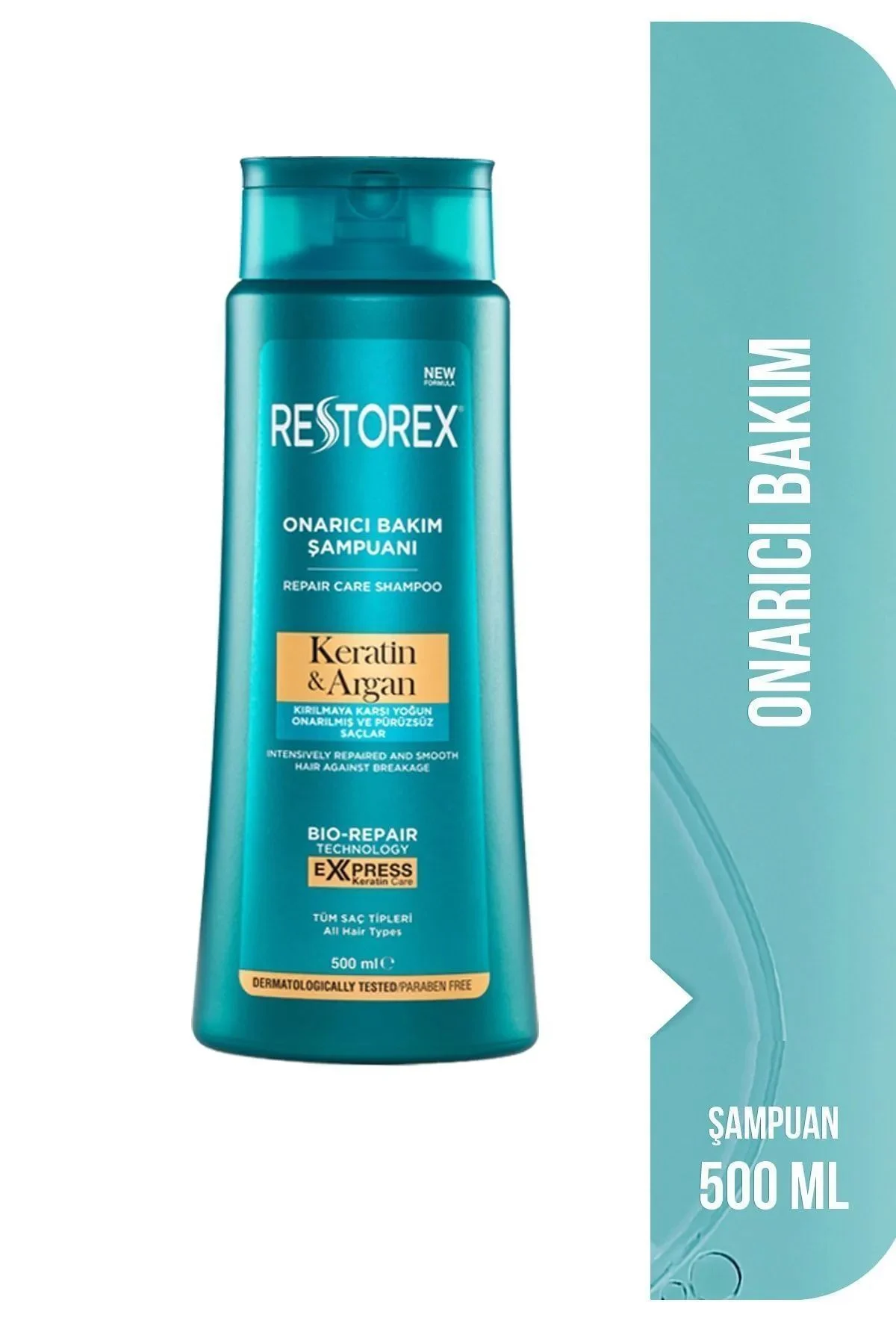RESTOREX KERATİN&ARGAN ONARICI BAKIM ŞAMPUANI 500ML