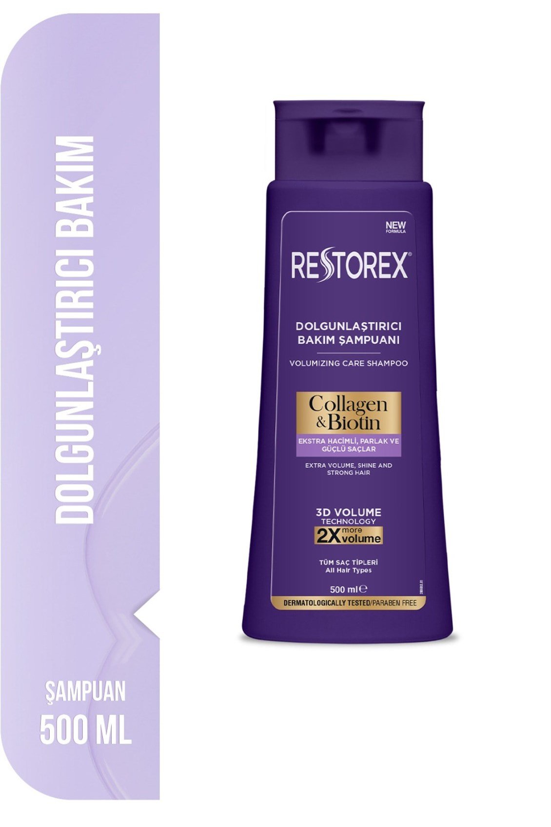 RESTOREX COLLAGEN&BİOTİN DOLGUNLAŞTIRICI BAKIM ŞAMPUANI 500ML