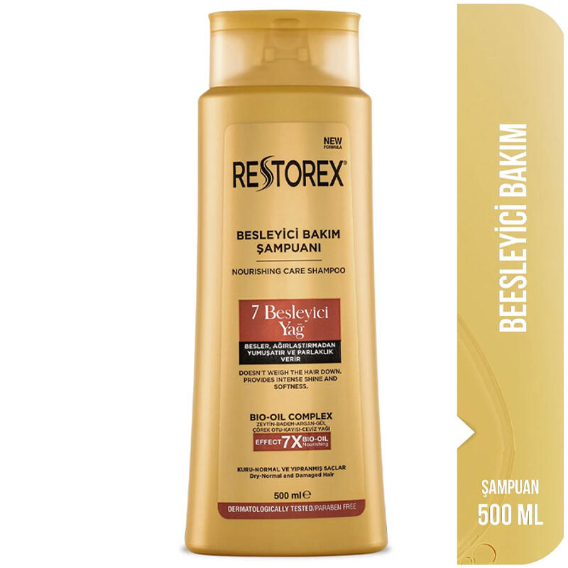 RESTOREX 7 BESLEYİCİ YAĞ BESLEYİCİ BAKIM ŞAMPUANI 500ML