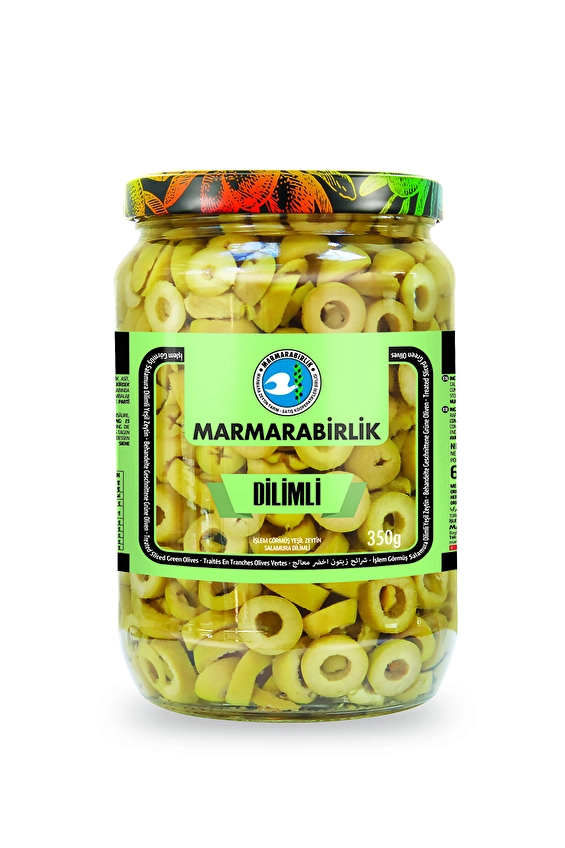 MARMARABİRLİK DİLİMLİ YEŞİL ZEYTİN 350 GR
