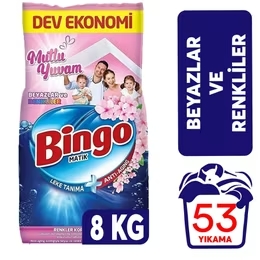 BİNGO TOZ MATİK RENKLİLER&BEYAZLAR 8 KG