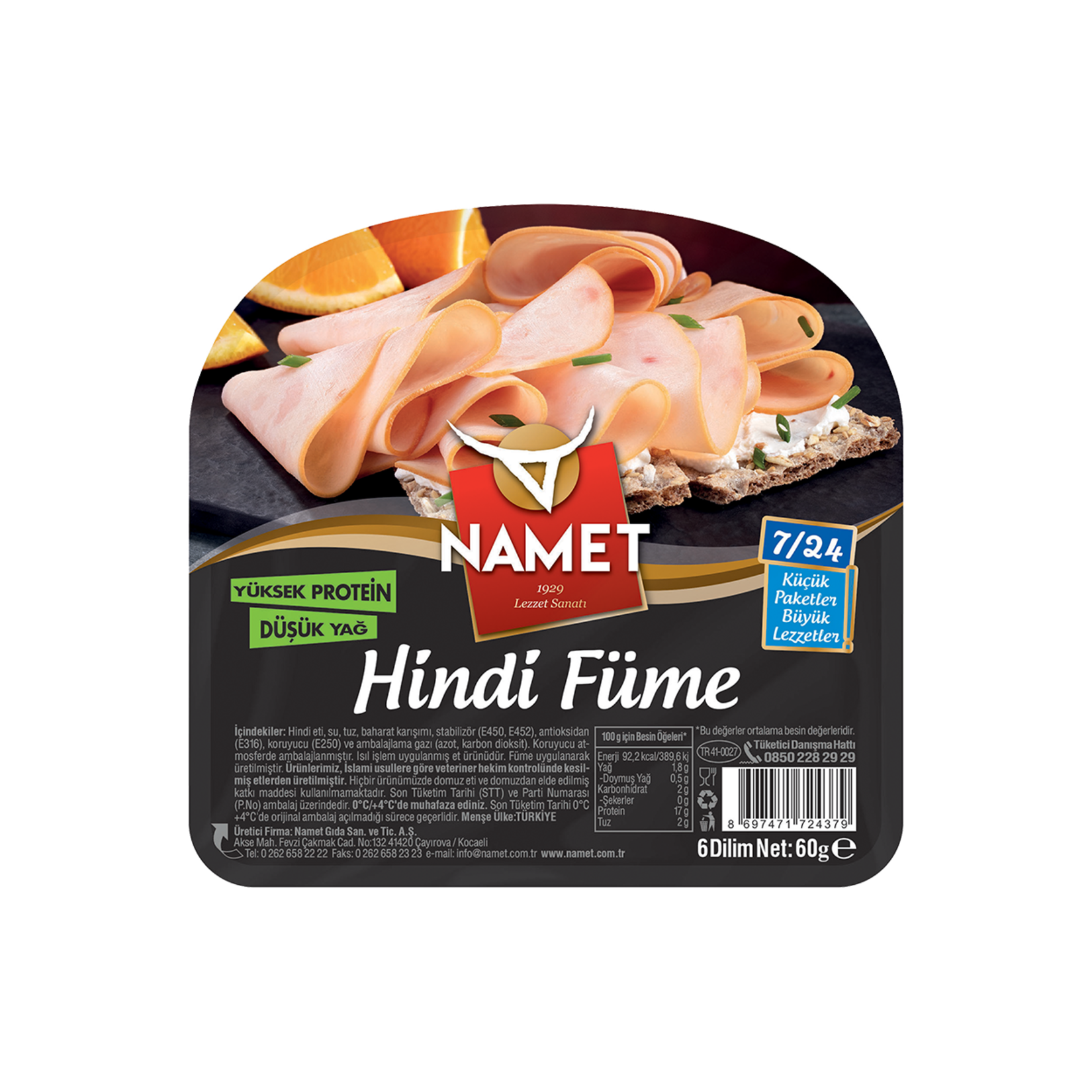 NAMET HİNDİ FÜME SALAM 60GR
